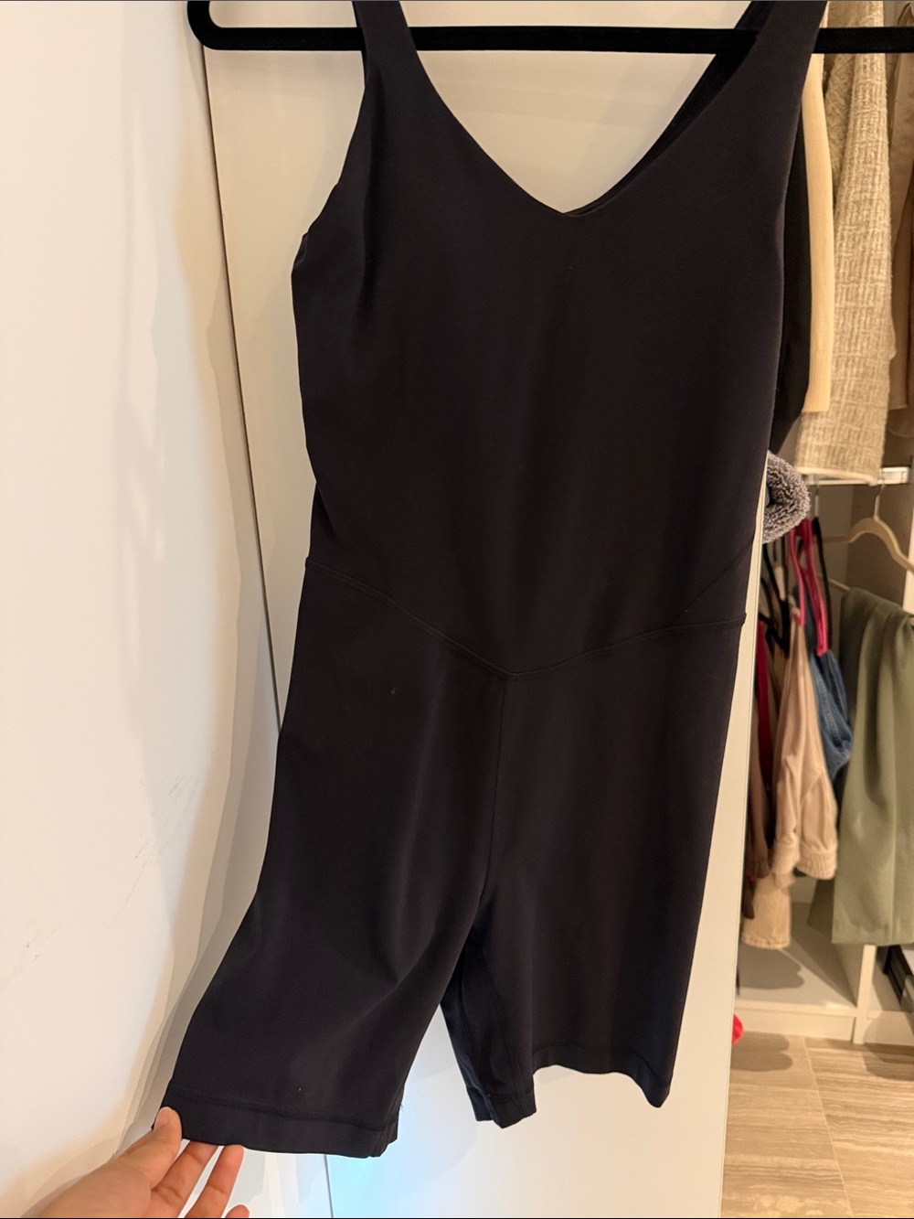 lululemon athletica Black Sleeveless V-Neck Romper Jumpsuit